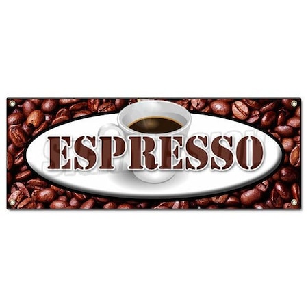 Signmission ESPRESSO BANNER SIGN coffee shop cafe beans cappuccino hot bar latte B-Espresso